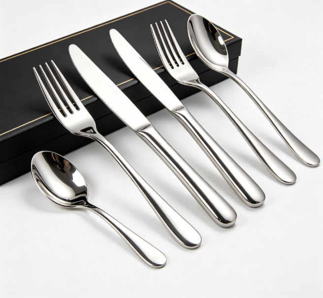 304 Stainless Steel Flatware Set, Heavy Duty Steak Knives Forks Spoons Cutlery Kit, Mirror Polished Table Utensils with Storage Gift Box